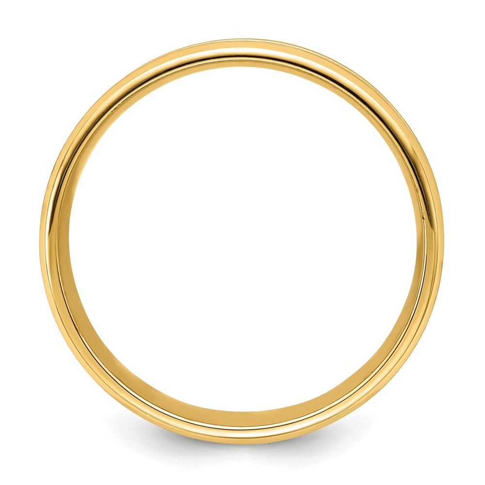 14K Yellow Gold 6mm Standard Weight Comfort Fit Brushed Satin With Center Groove Wedding Band