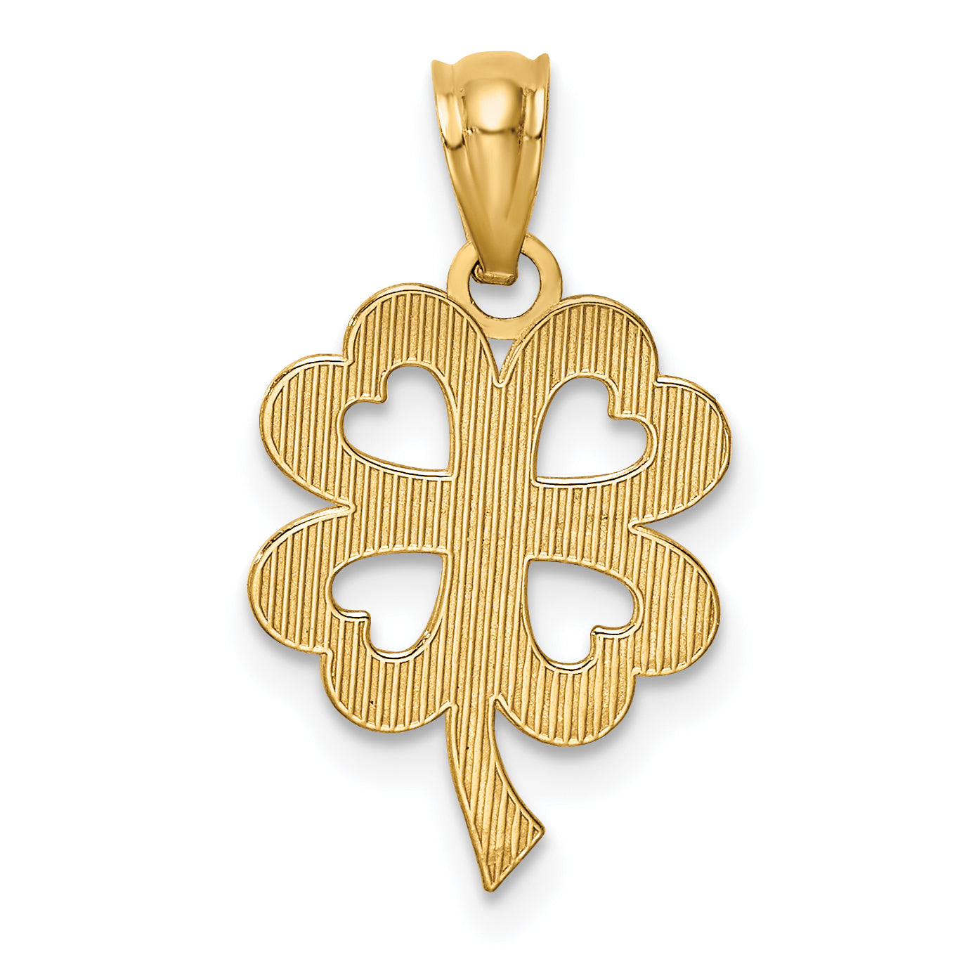 14k Yellow Gold 14k Four Leaf Clover Pendant