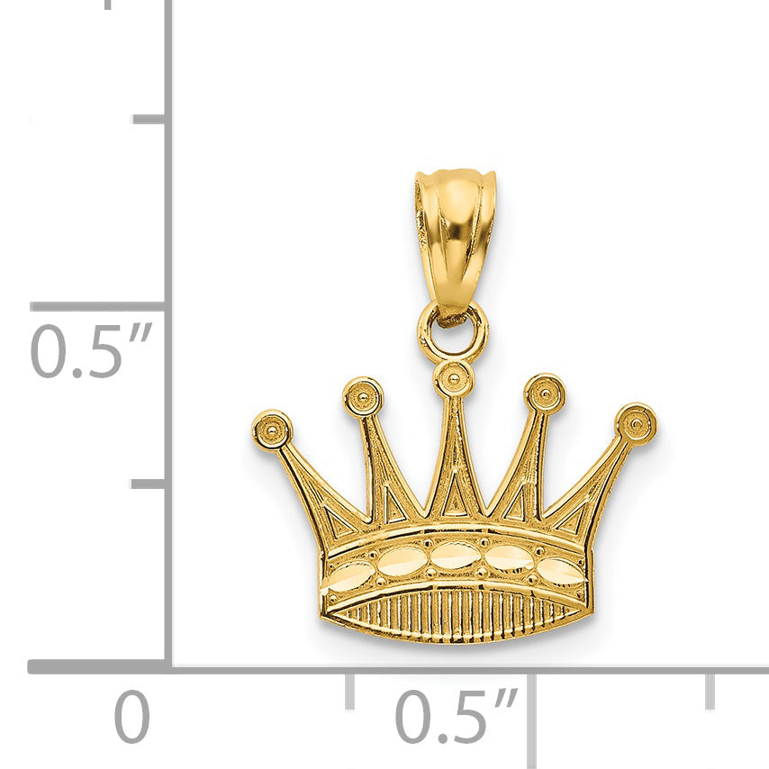 14k Yellow Gold 14k Crown Pendant