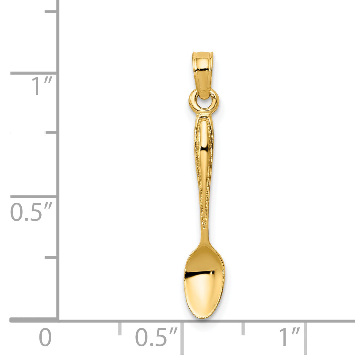 14k Yellow Gold 14K 3-D Table Spoon Pendant
