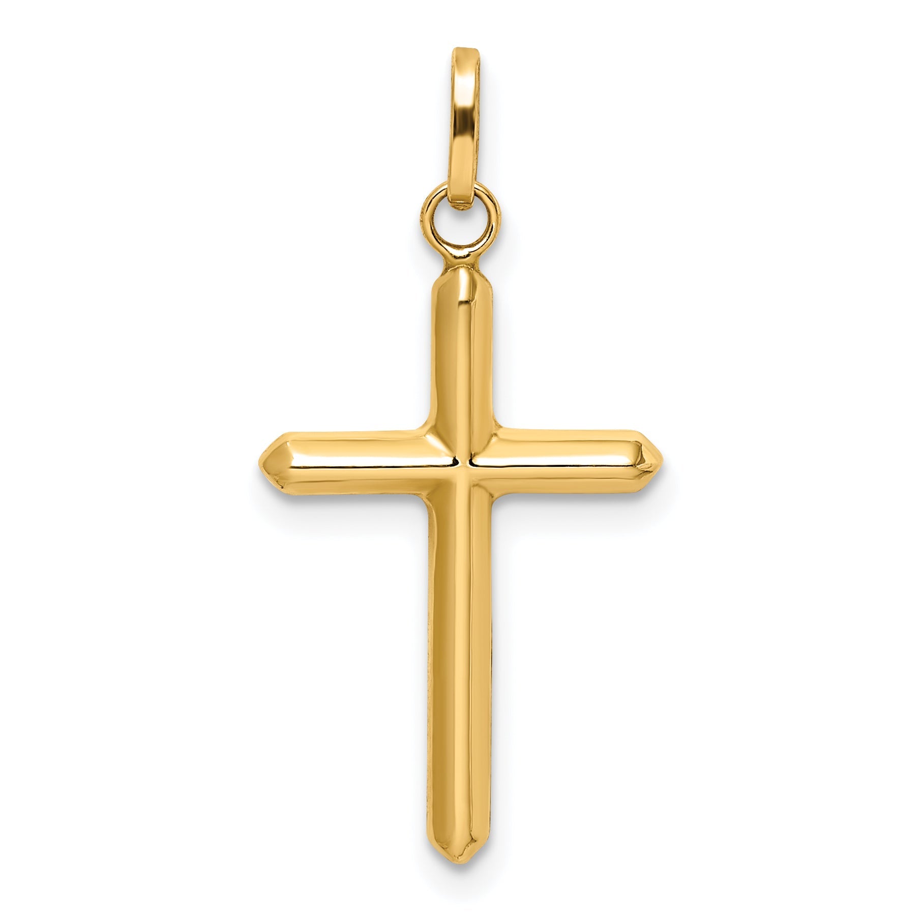 14k Yellow Gold 14k Polished Hollow Latin Cross Charm
