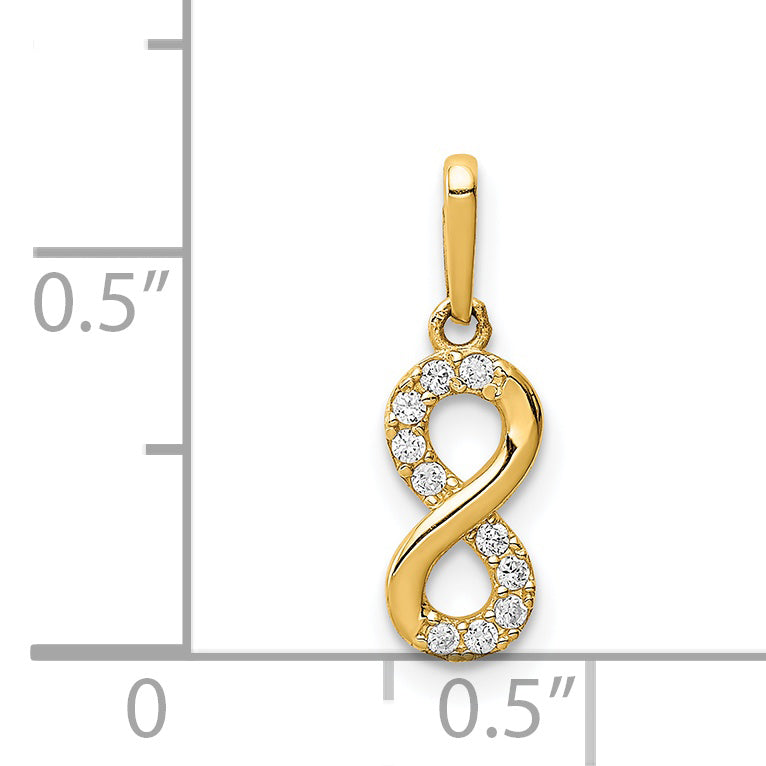14k Yellow Gold 14K CZ Infinity Symbol Pendant