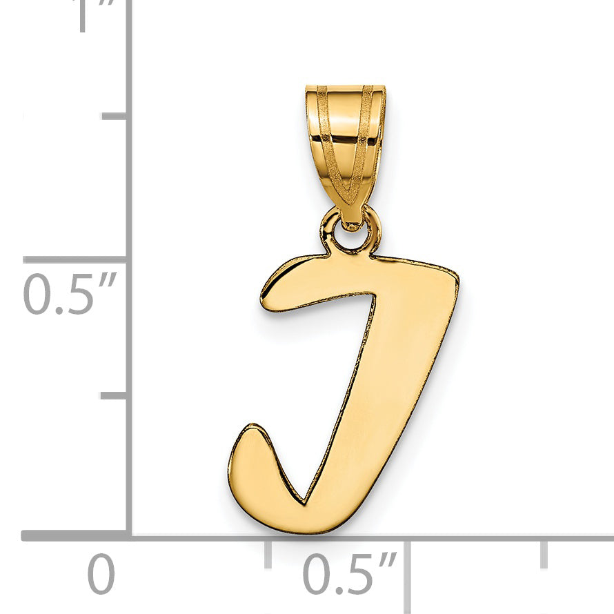 14k Yellow Gold 14k Polished Script Letter I Initial Pendant