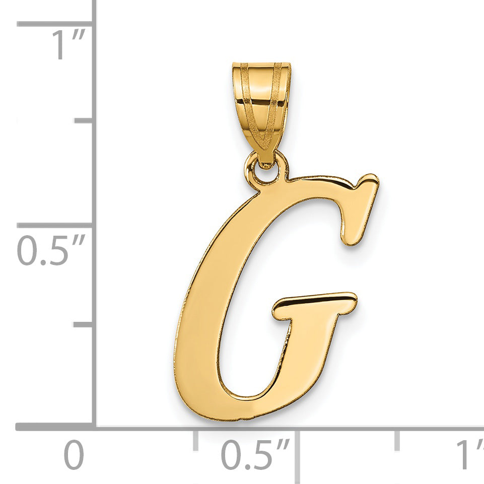 14k Yellow Gold 14k Polished Letter G Initial Pendant