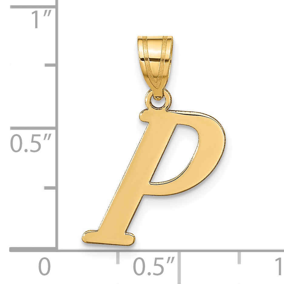 14k Yellow Gold 14k Polished Letter P Initial Pendant