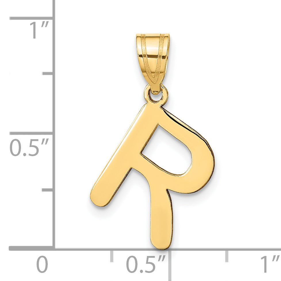 14k Yellow Gold 14k Polished Bubble Letter R Initial Pendant