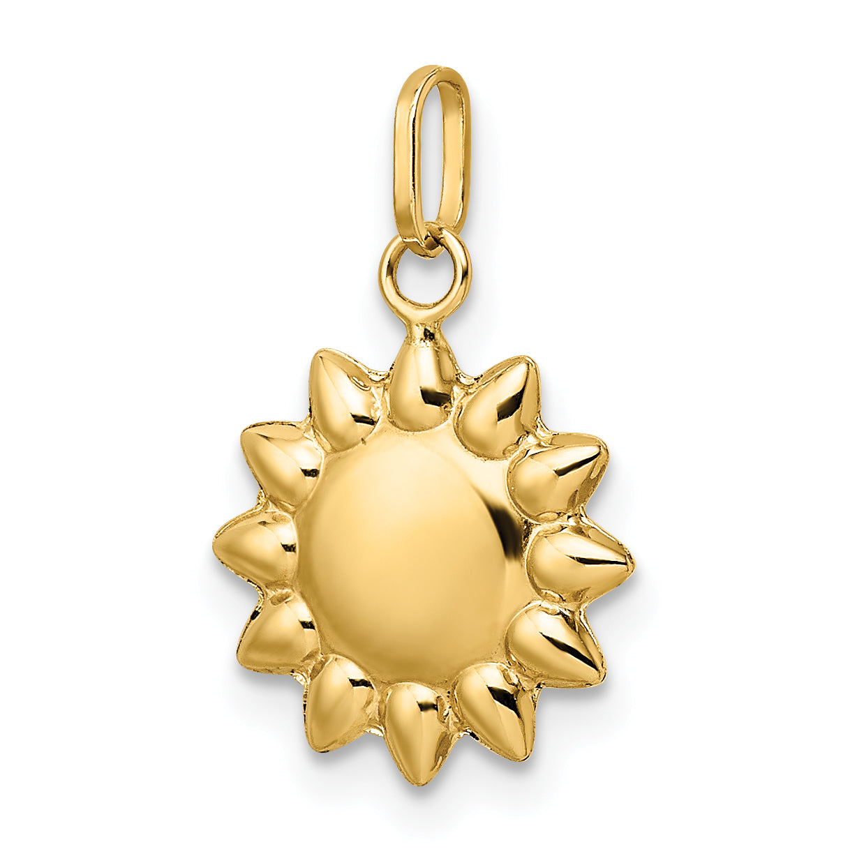 14k Yellow Gold 14k Polished Puffed Sun Pendant
