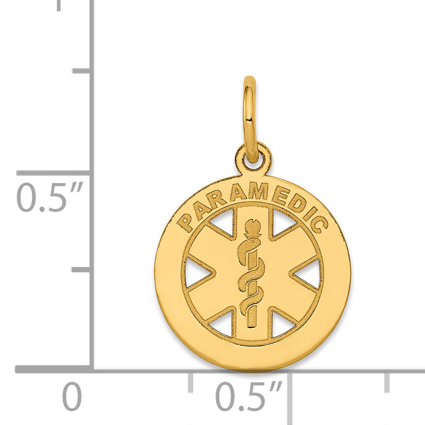 14k Yellow Gold 14k Small PARAMEDIC Medical Charm