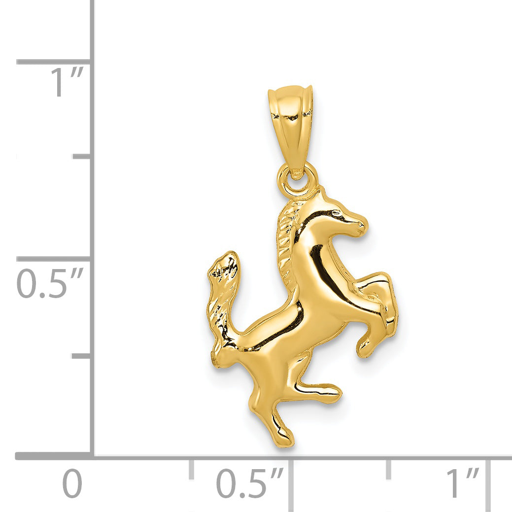 14k Yellow Gold 14k Trotting Horse Pendant