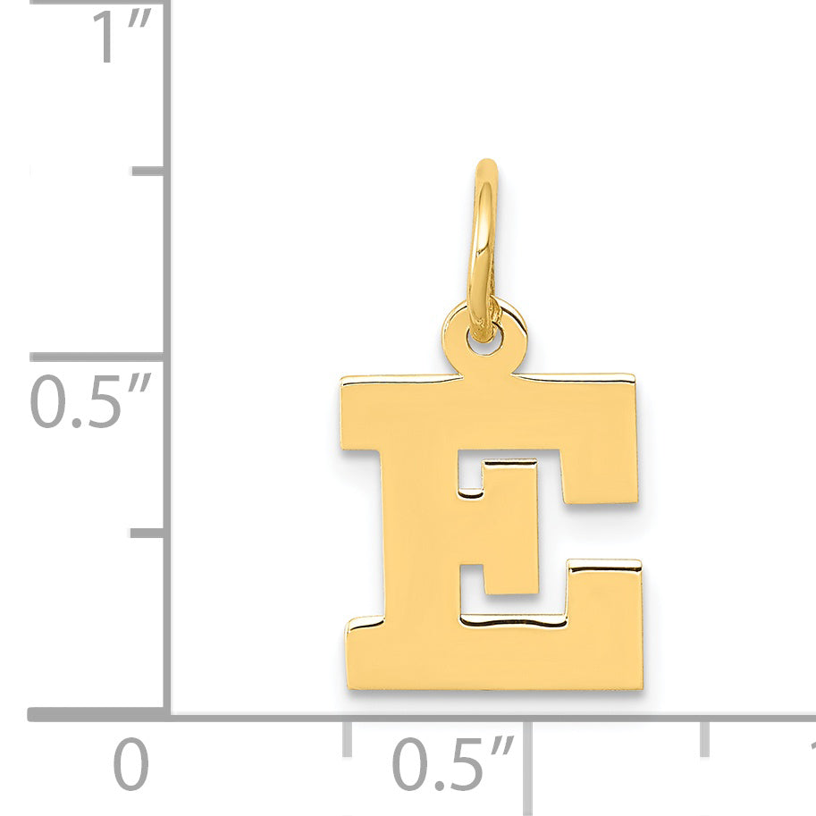 14k Yellow Gold 14k Small Block Letter E Initial Charm