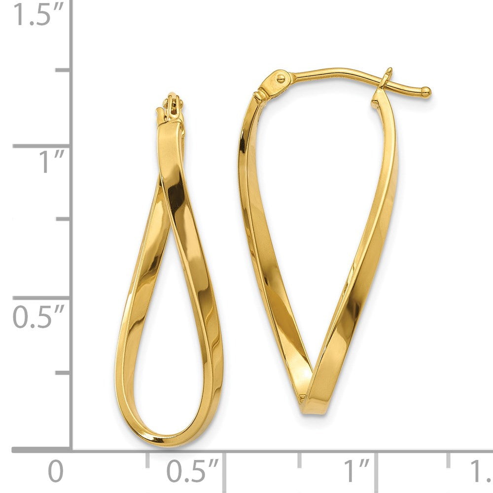 14K Yellow Gold Small Twisted Earrings