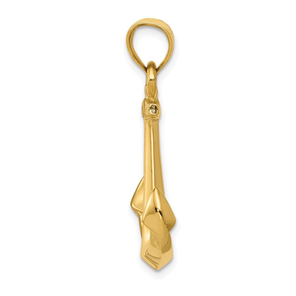 14k Yellow Gold 3-D Anchor Pendant