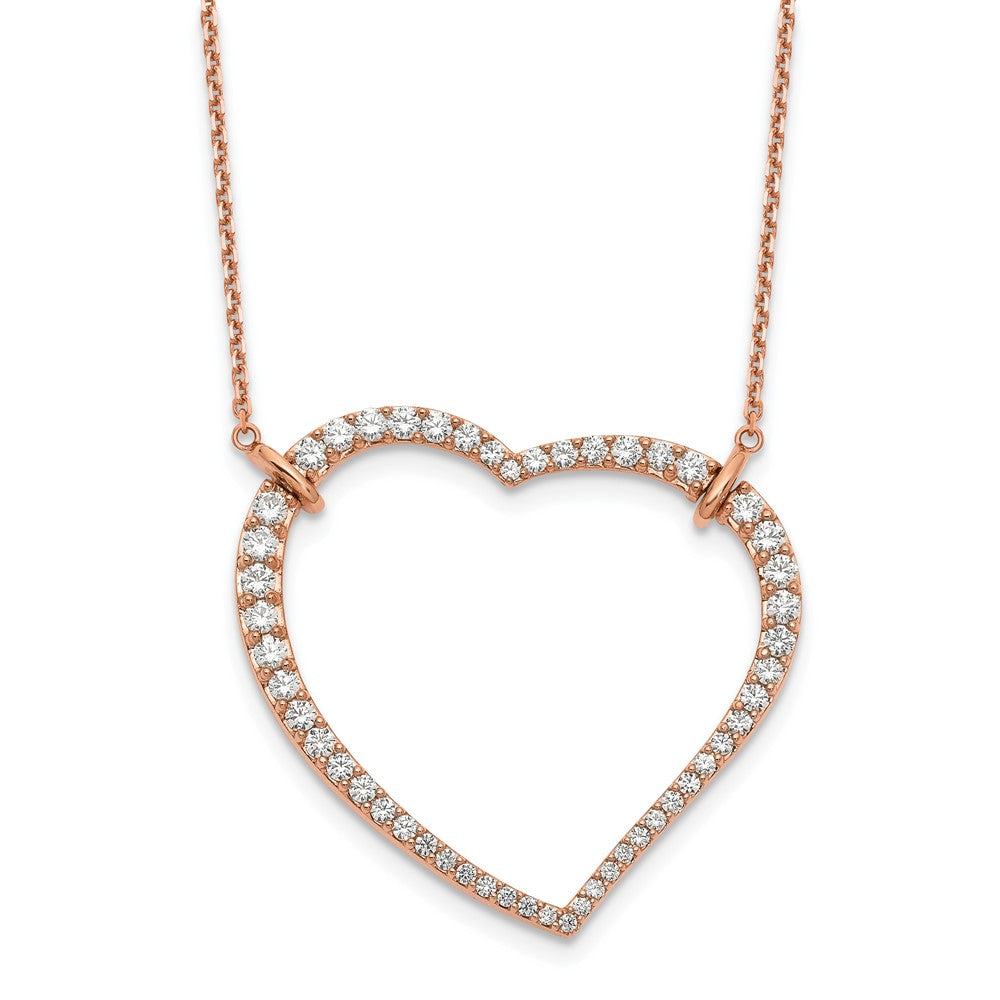 14k rose gold true origin lab grown real diamond vs si d e f heart pendant necklace pm1006 185 rld 18