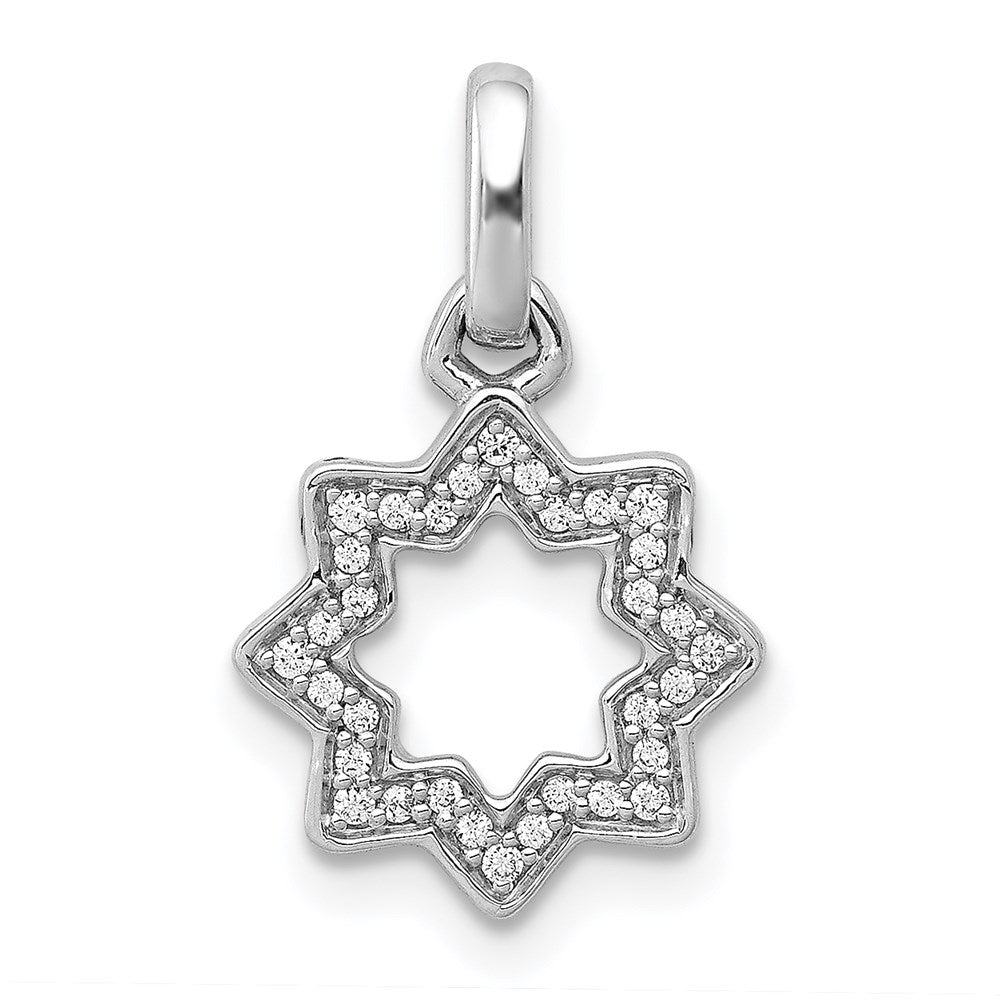 14k white gold 1 10ct real diamond star of david pendant pm3702 010 wa