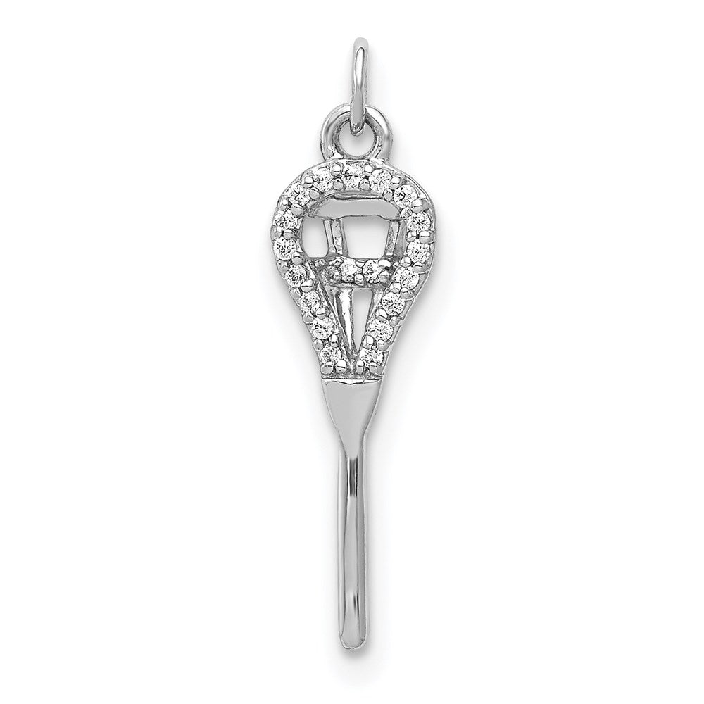 14k white gold real diamond lacrosse stick pendant pm4140 006 wa