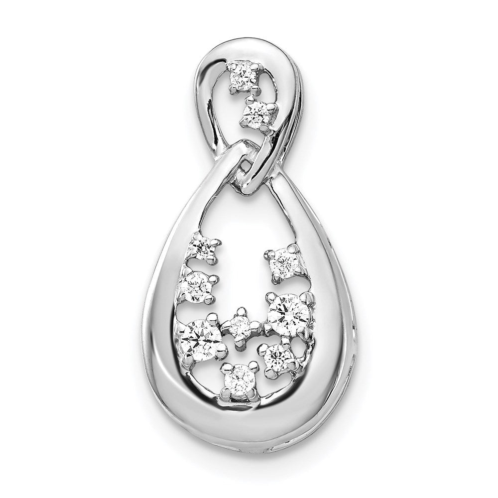 14k white gold 1 6ct real diamond fancy teardrop pendant pm4384 016 wa