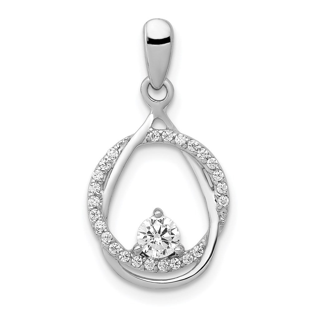 14k white gold 1 3ct real diamond fancy circle and teardrop pendant pm4729 033 wa