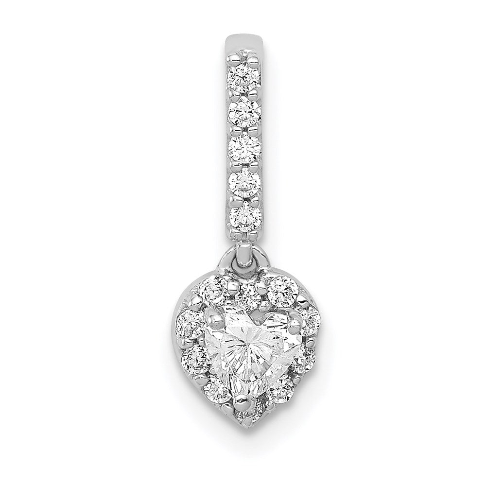 14k white gold 1 4ct real diamond slide pendant pm4757 025 wa