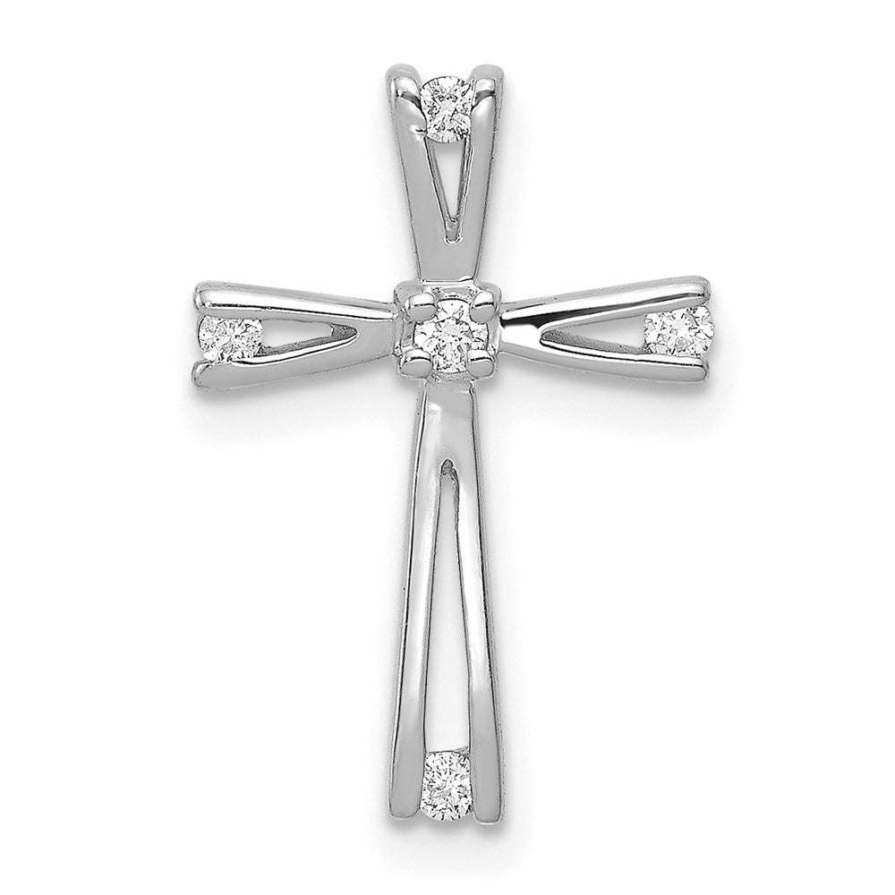 14k white gold aa real diamond cross pendant pm5018 008 wa