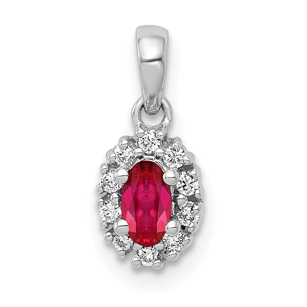 14k white gold real diamond and 32 oval ruby halo pendant pm5252 ru 010 wa