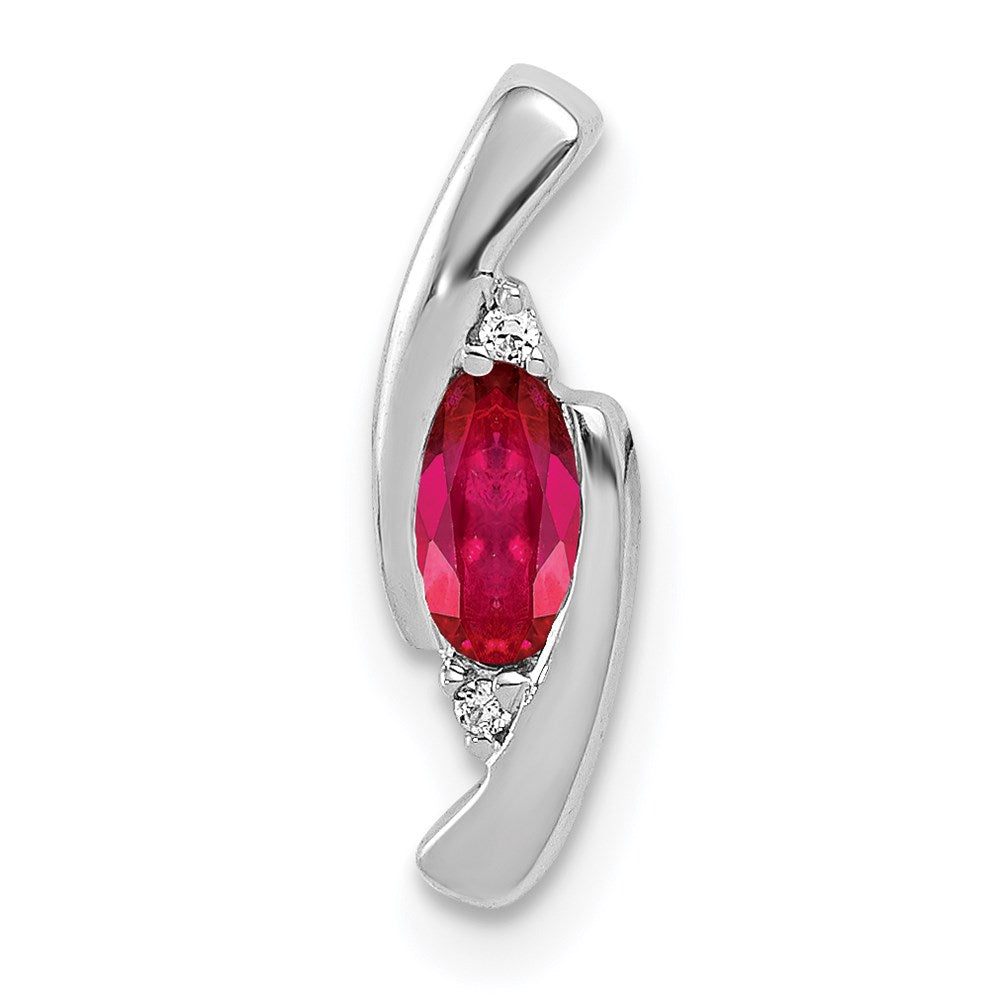 14k white gold real diamond and 31 ruby pendant pm5262 ru 001 wa