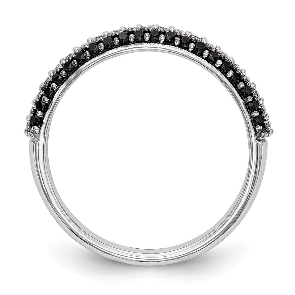 14k white gold black white real diamond band rm3228b bk 050 waa