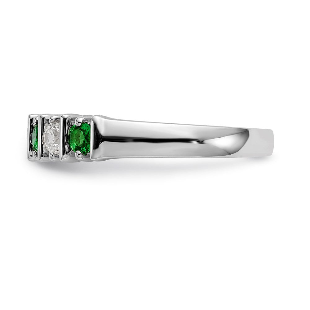 14k white gold real diamond w emerald band rm3289b em 019 waa