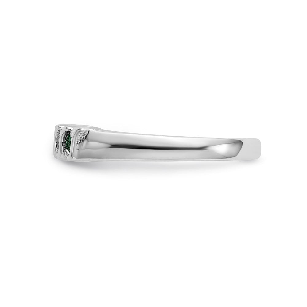 14k white gold real diamond w emerald band x9010e aa