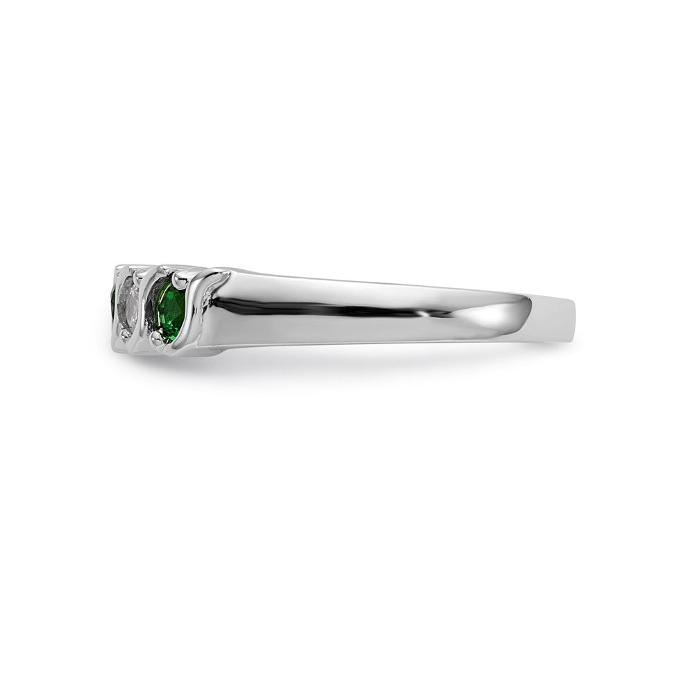 14k white gold real diamond w emerald band rm3290b em 019 waa
