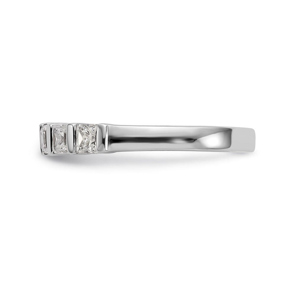 14k white gold 7 stone real diamond band x9062aa
