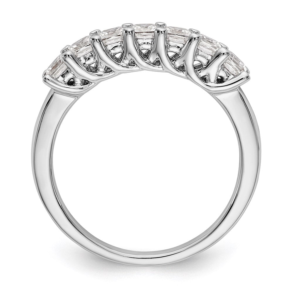 14k white gold 7 stone real diamond band y7069aa