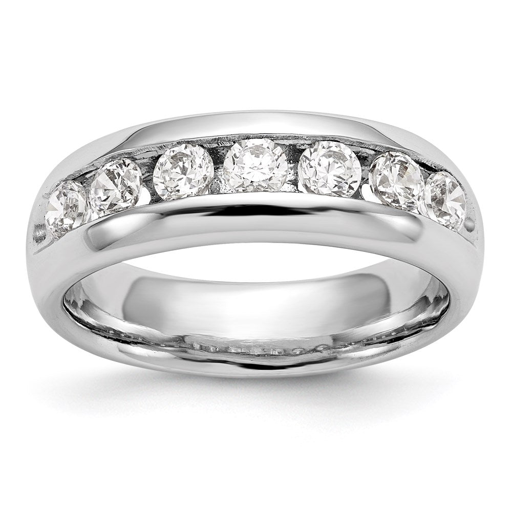 14k white gold 7 stone real diamond channel band rm3304b 105 waaa