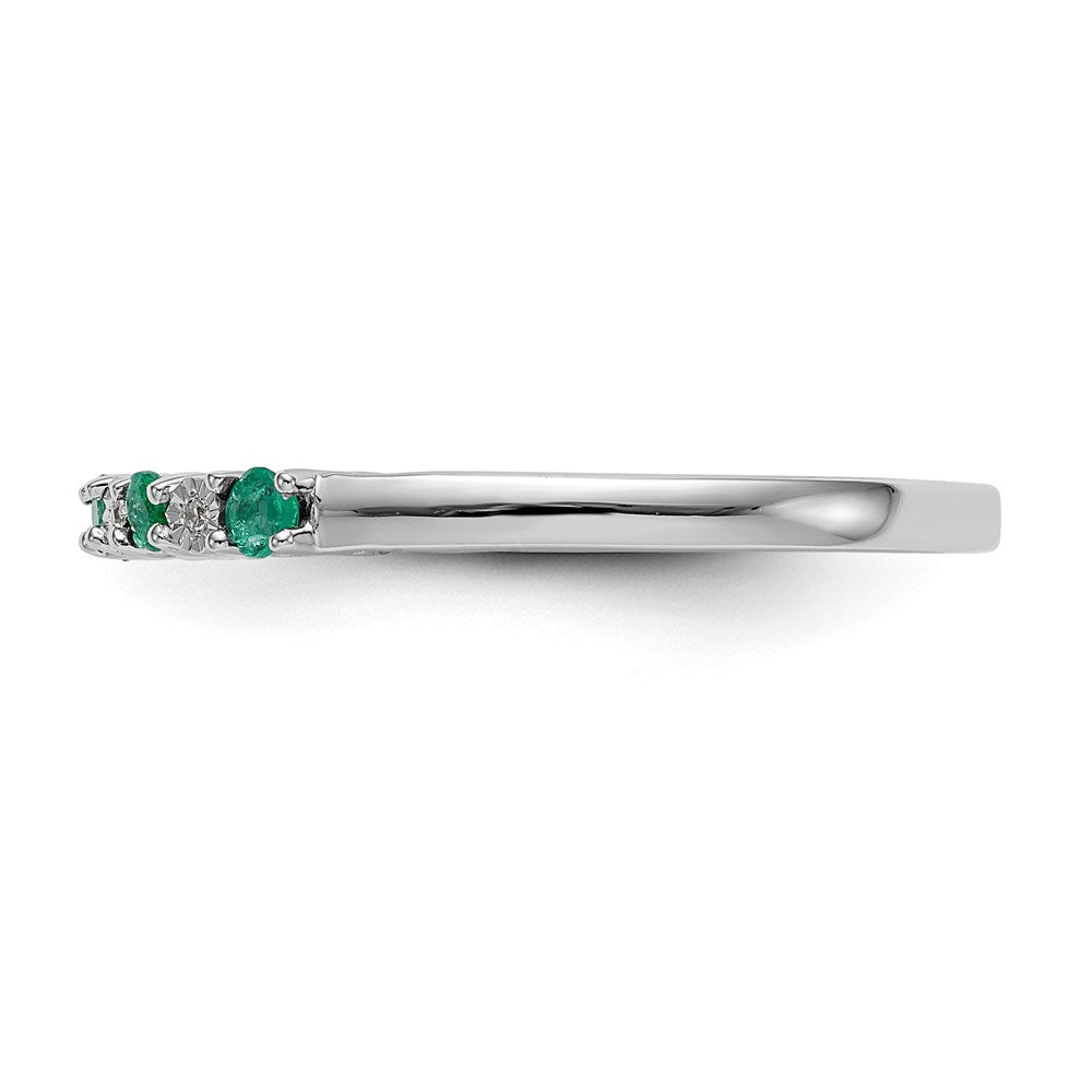 14k white gold real diamond w emerald band rm3452b em 001 waa