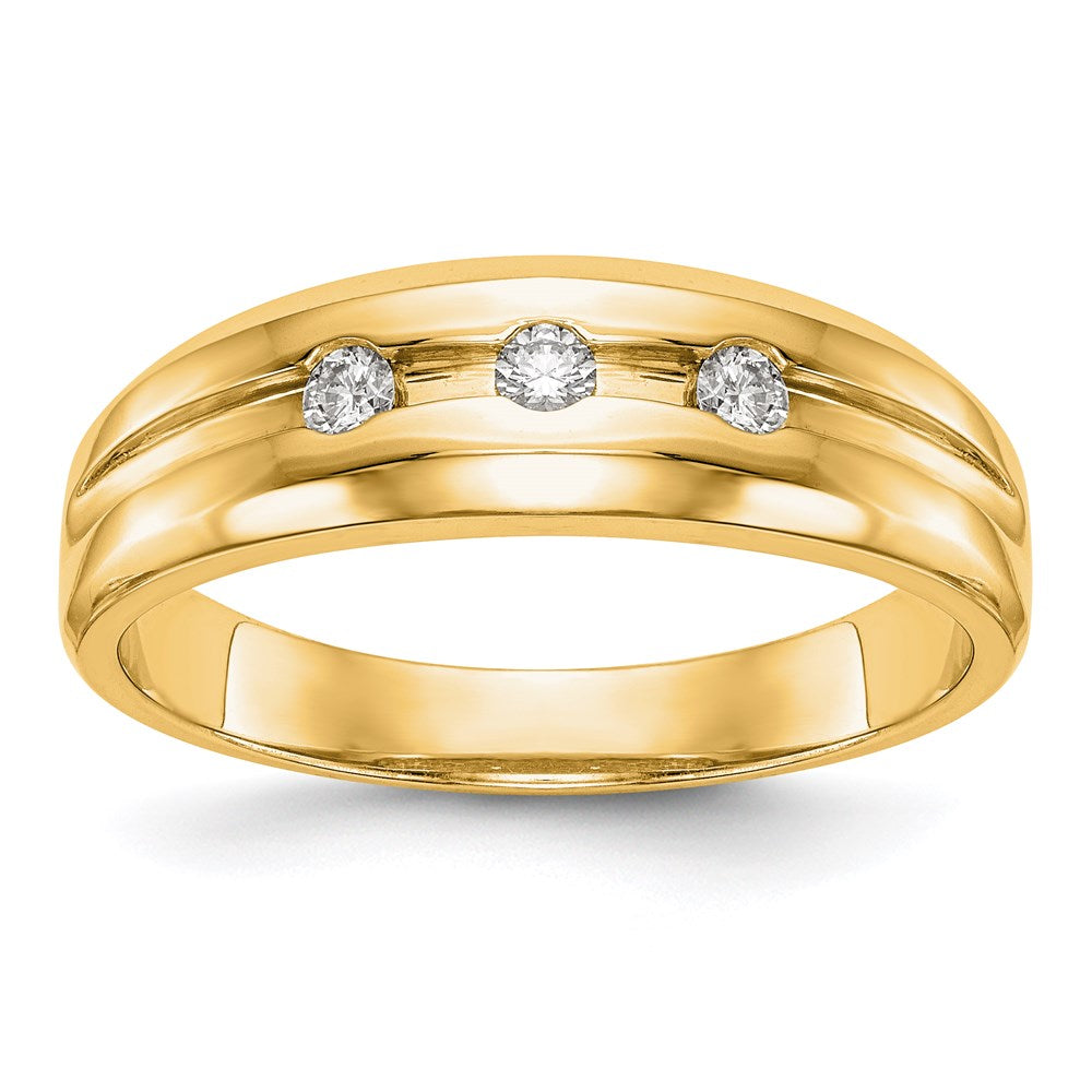 14k yellow gold real diamond mens band rm3477b 015 yaa