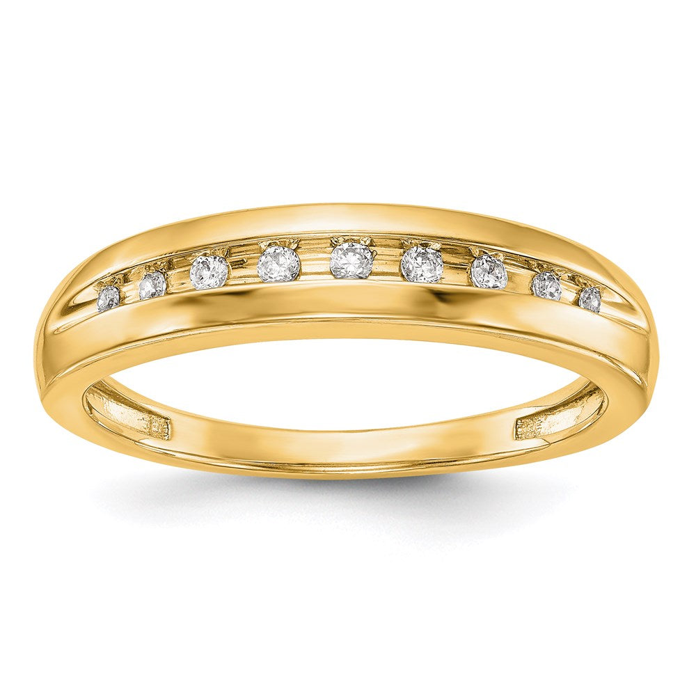 14k yellow gold real diamond mens band rm3509b 013 yaa