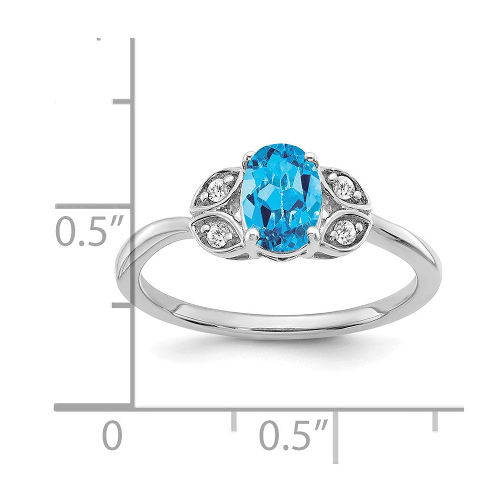 14k white gold blue topaz and real diamond ring rm5760 bt 006 wa