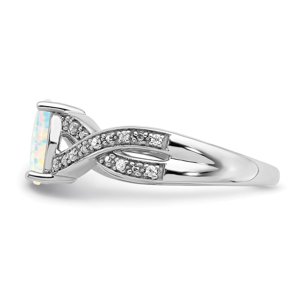 14k white gold created opal and real diamond ring rm5986 op 008 wa