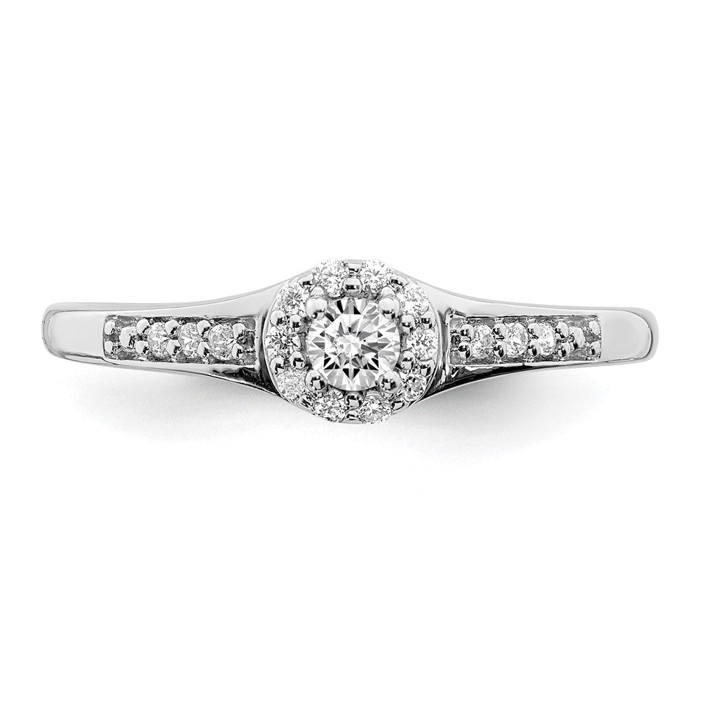 10k white gold real diamond cluster engagement ring rm6391e 021 0waa