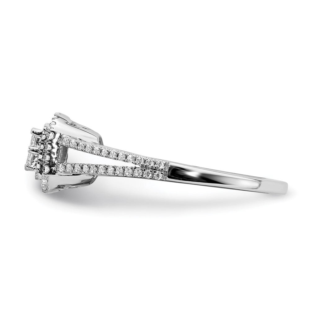10k white gold real diamond cluster engagement ring rm6392e 038 0waa