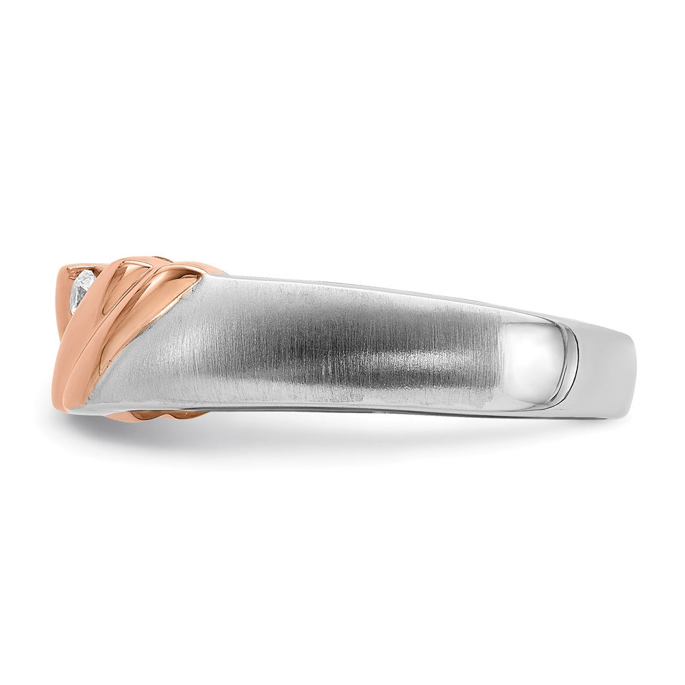 14k white rose gold mens real diamond bridal band rm6405b 015 wraa