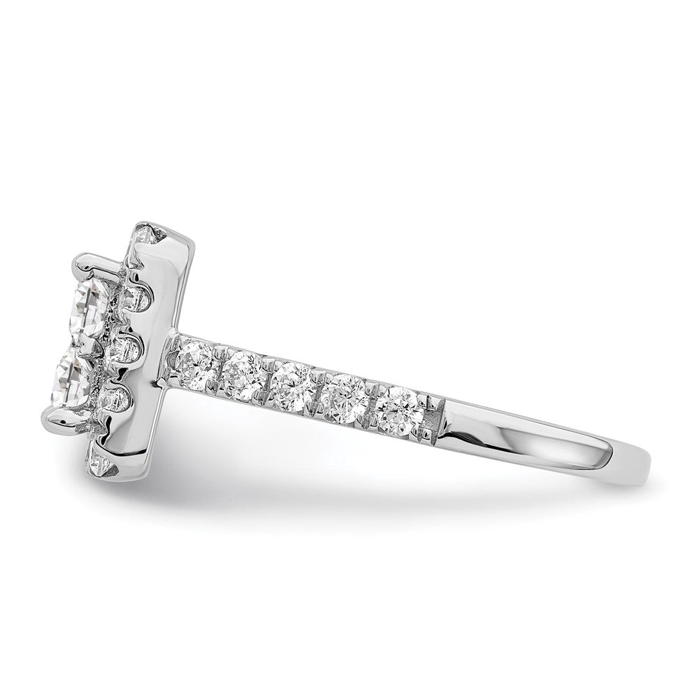 14k white gold real diamond cluster real diamond engagement ring rm6458e 217 waa