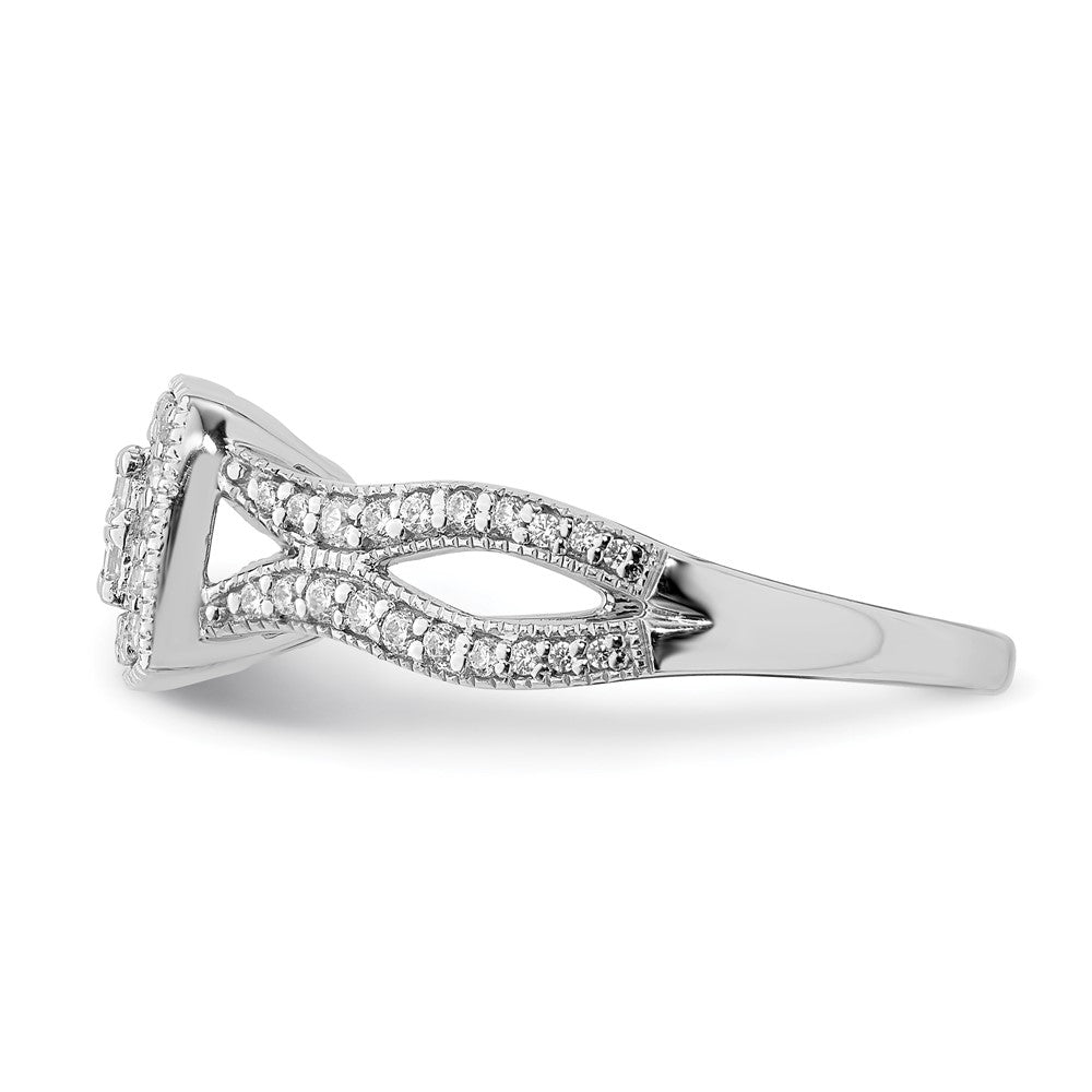 14k white gold real diamond cluster real diamond engagement ring rm6469e 050 waa