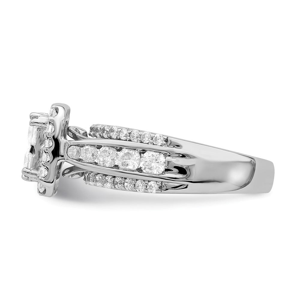 14k white gold real diamond cluster real diamond engagement ring rm6472e 209 waa