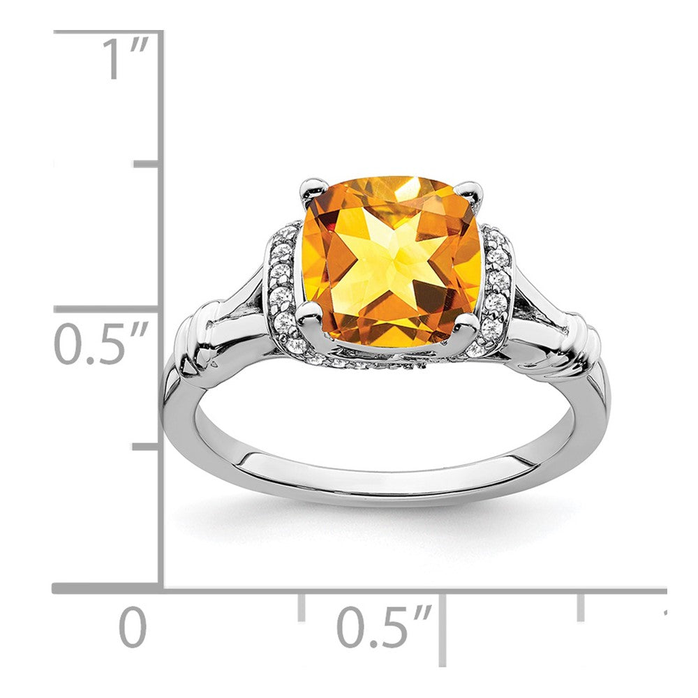 14k white gold citrine and real diamond ring rm7158 ci 013 wa