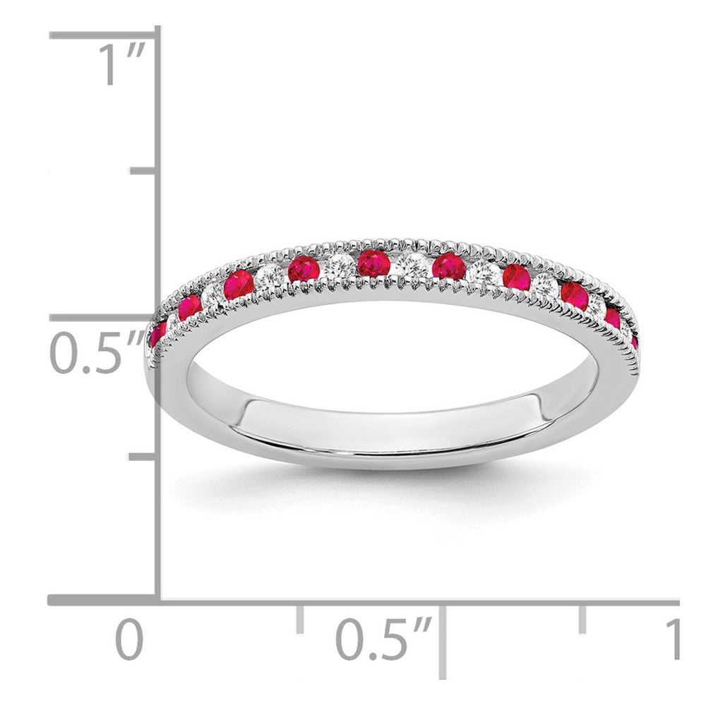 14k white gold ruby and real diamond band rm7245 ru 011 wa