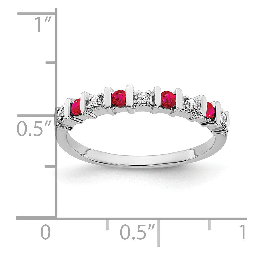 14k white gold ruby and real diamond band rm7246 ru 005 wa