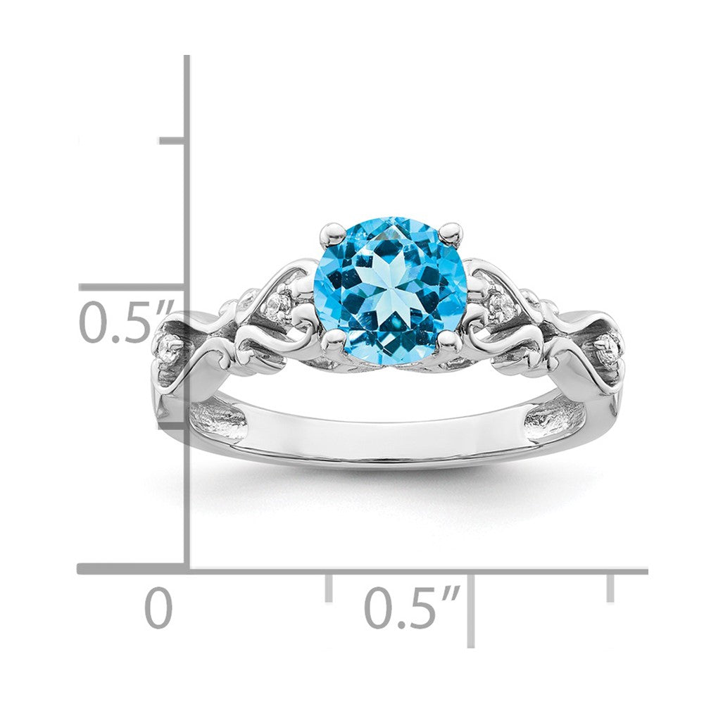 14k white gold polished blue topaz and real diamond ring rm8177 bt 100 wa