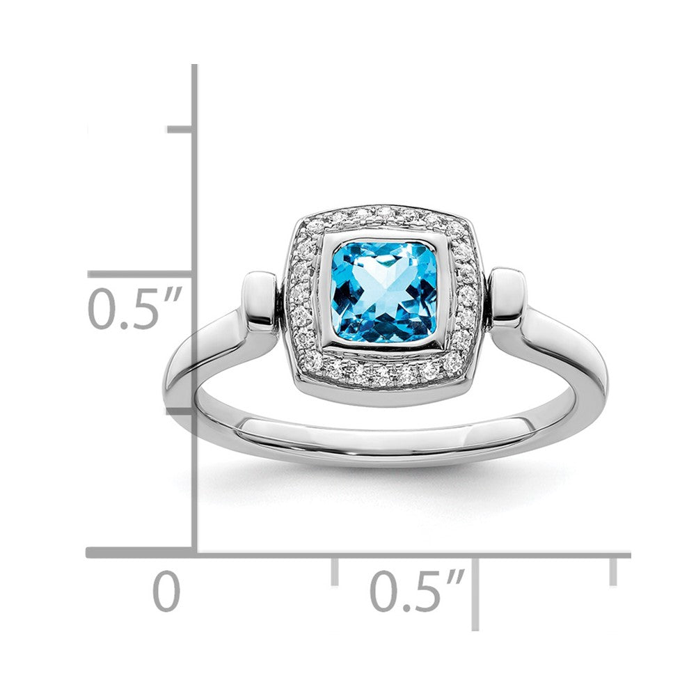 14k white gold polished blue topaz and real diamond flip ring rm8231 bt 027 wa