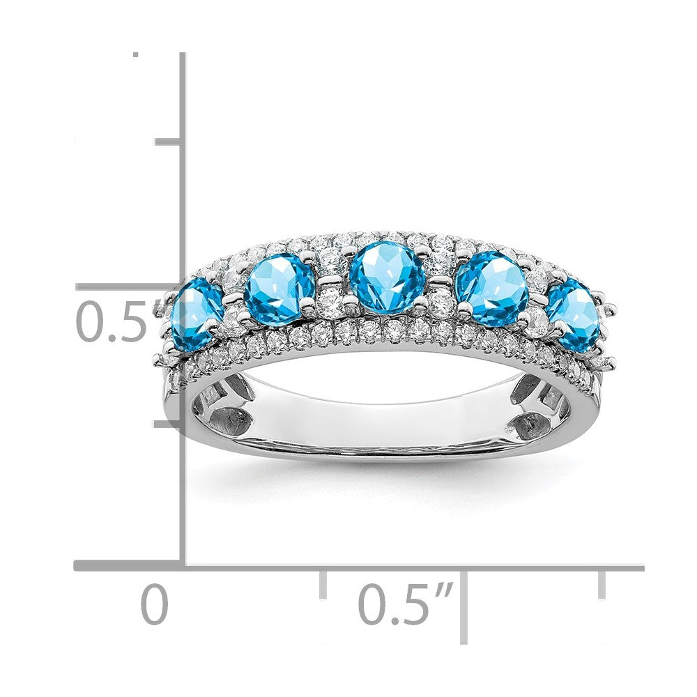 14k white gold polished blue topaz and real diamond ring rm8395 bt 039 wa