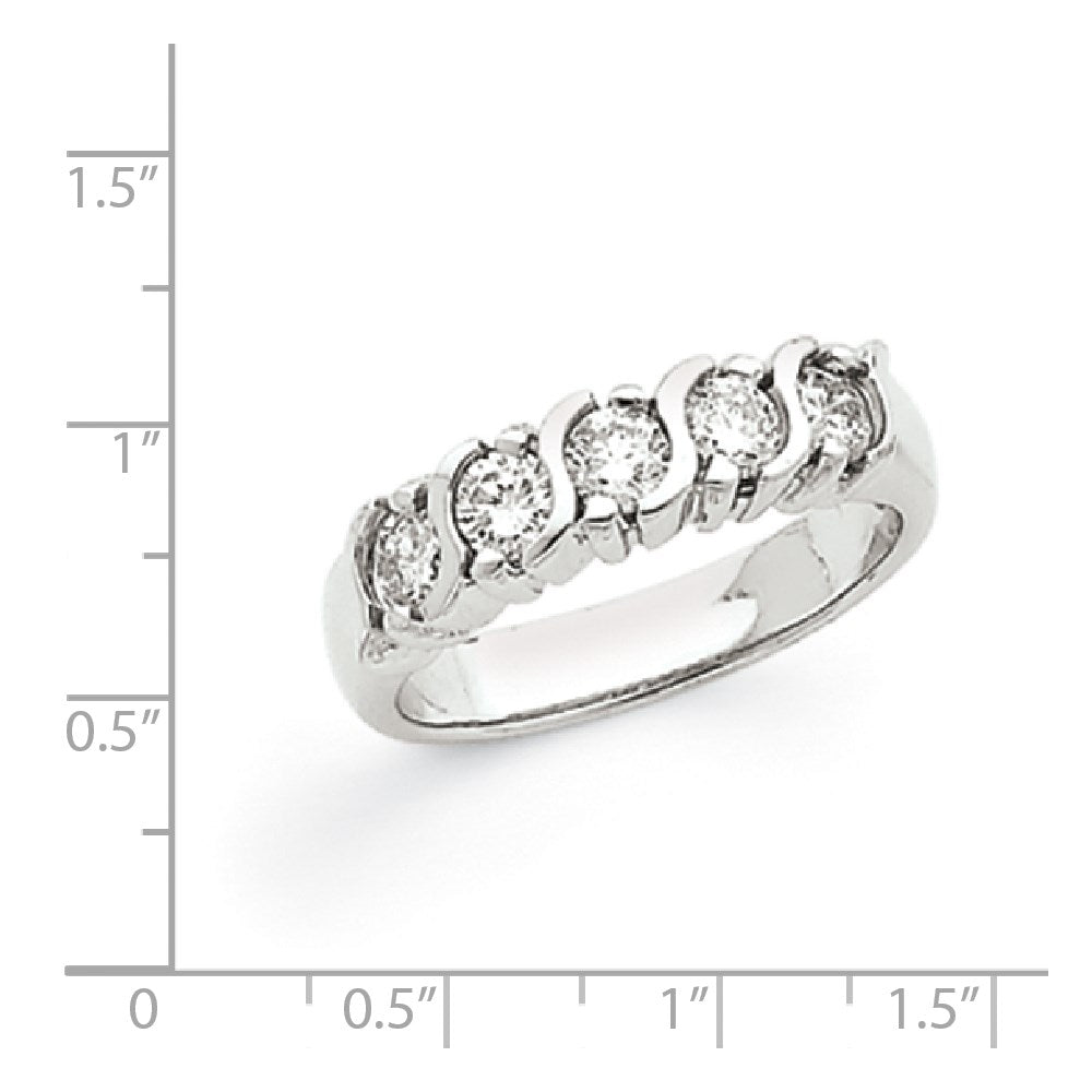 14k White Gold A4 Real Diamond Anniversary Band